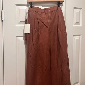 Aritzia Linen Effortless Pant in Mocha Sorbet